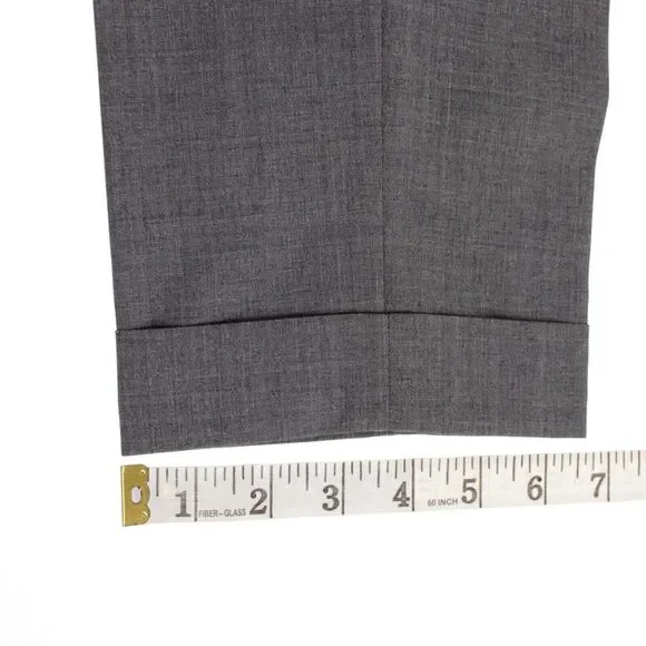 Hiltl NWT Pleated Dress Pants Size 48 32 US Tarmac Solid Gray 100% Wool